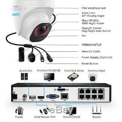 Reolink 8CH POE 5MP Security Camera System Kit 2TB HDD NVR Video RLK8-520D4-5MP