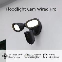 Ring Floodlight Cam PRO Wired Outdoor Surveillance Camera with Bird's Eye View