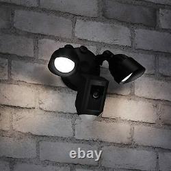 Ring Floodlight Camera Motion-Activated HD Security Cam Alarm, Black, Alexa