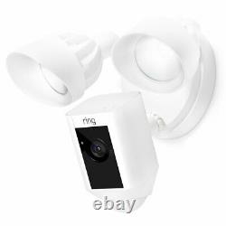 Ring Floodlight Camera Motion-Activated HD Security Cam Alarm, White, Alexa
