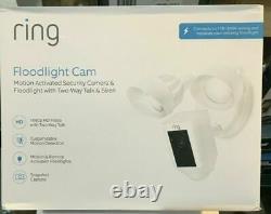 Ring Floodlight Camera Motion-Activated Two-Way Talk and Siren Alarm White