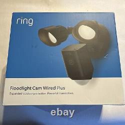 Ring Floodlight Camera Wired Plus Motion-Activated HD Security 2-Way Talk, Black