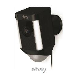 Ring Spotlight Wired Outdoor Cam Motion-Activated Smart Home LED Security Camera