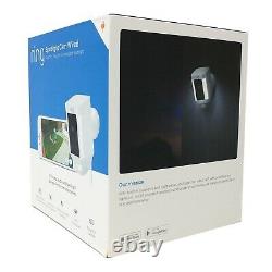 Ring Spotlight Wired Outdoor Cam Motion-Activated Smart Home LED Security Camera