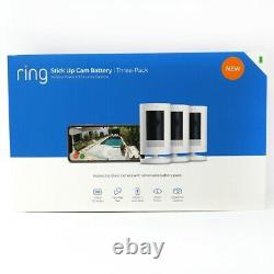 Ring Stick Up Cam 3 Pack Battery Powered Indoor/Outdoor Home Security Camera