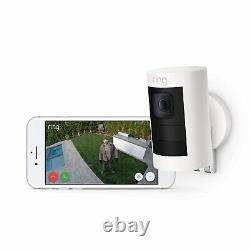 Ring Stick Up Indoor/Outdoor Wire free Security Camera White 2nd Gen