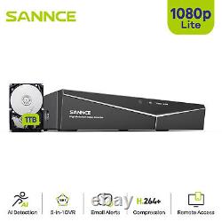 SANNCE 5in1 16CH DVR 1080P Lite Home Security Video Recorder for Camera System