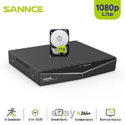 SANNCE 5in1 16CH DVR 1080P Lite Home Security Video Recorder for Camera System