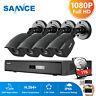 Sannce 8ch 5in1 Dvr 4x 1080p Hd Security Camera System Outdoor Night Vision Hdd