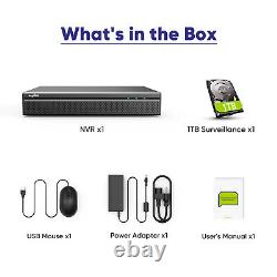 SANNCE 8CH 8MP NVR 4K HD POE IP Home Video Recorder for Security Camera System