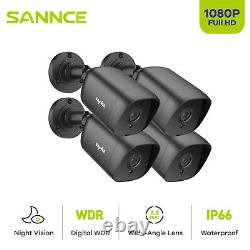SANNCE H. 264+ 16CH DVR 1080P Wired Home Security Camera System Outdoor Night 4TB