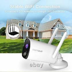 Security Camera Outdoor Samzuy Wireless WiFi 1080P HD Home Rechargeable Surve