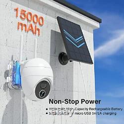 Security Camera Outdoor- Wireless Wifi Solar Powered Camera for Home Security