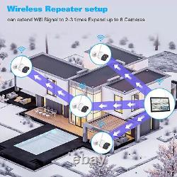 Security Camera System Outdoor Wireless Audio Wifi Home CCTV 8/10CH NVR Monitor