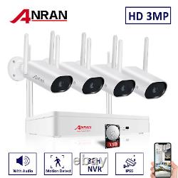 Security Camera System Wireless Home Outdoor 2K 8CH Audio WiFi IR 2TB Hard Drive
