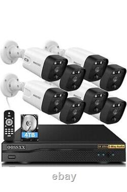 Security camera system for the home 4TB oossxx 2-way audio PoE