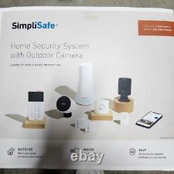 SimpliSafe Home Security System With Outdoor Camera (8-Piece) New