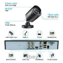 SmartSF 4CH 1080P DVR Outdoor Home Security Camera System HD CCTV Recorder
