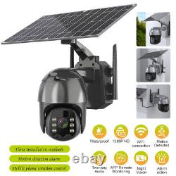 Solar Battery Powered Camera Home Security Outdoor Pan Tilt Wireless WiFi Cam US