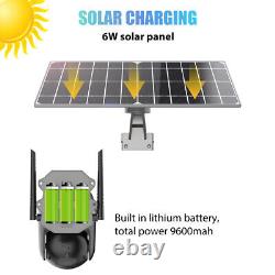 Solar Battery Powered Camera Home Security Outdoor Pan Tilt Wireless WiFi Cam US