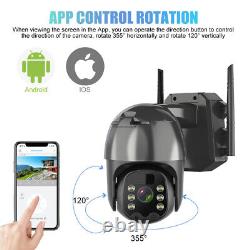 Solar Battery Powered Camera System Wifi Outdoor Pan/Tilt Wireless Home Security