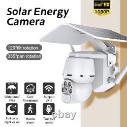 Solar Battery Powered Camera Wifi Wireless Outdoor Pan/Tilt Home Security System