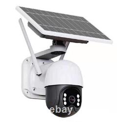 Solar Battery Powered Home Security Camera Outdoor Wireless Wifi Cam Pan Tilt