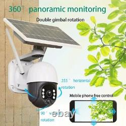 Solar Battery Powered Home Security Camera Outdoor Wireless Wifi Cam Pan Tilt