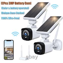 Solar Battery Powered Home Security Camera System Wireless Outdoor Night Vision