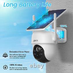 Solar Battery Powered IP Wireless Outdoor Security Camera System WiFi Home Audio