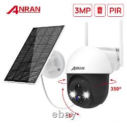Solar Battery Powered Pan/Tilt Wifi Outdoor Home Security Camera System Wireless