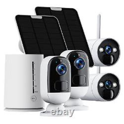 Solar & Battery Powered Security Camera System Wireless Outdoor Audio Wifi Home