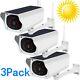 Solar Battery Powered Security Camera System Wireless Outdoor Audio Wifi Home Ir