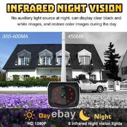 Solar Battery Powered Security Camera System Wireless Outdoor Audio Wifi Home IR