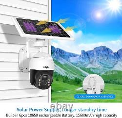 Solar Battery Powered WIFI Outdoor PTZ Home Security Camera System Wireless