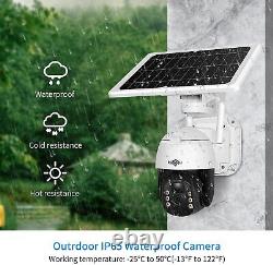 Solar Battery Powered WIFI Outdoor PTZ Home Security Camera System Wireless