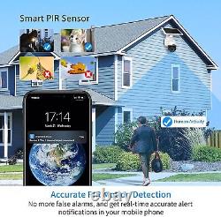 Solar Battery Powered WIFI Outdoor PTZ Home Security Camera System Wireless