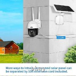 Solar Battery Powered WIFI Outdoor PTZ Home Security Camera System Wireless