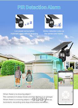 Solar Battery Powered Wifi Home Security Camera System 4MP 2K Outdoor Pan/Tilt