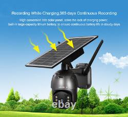 Solar Battery Powered Wifi Home Security Camera System 4MP 2K Outdoor Pan/Tilt
