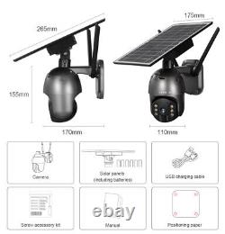 Solar Battery Powered Wifi Home Security Camera System 4MP 2K Outdoor Pan/Tilt