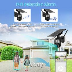 Solar Battery Powered Wifi Outdoor Wireless Home Security Camera System 4MP PTZ