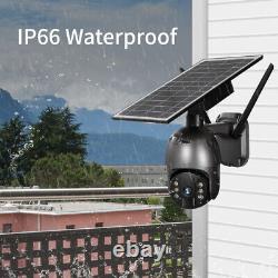 Solar Battery Powered Wifi Outdoor Wireless Home Security Camera System 4MP PTZ