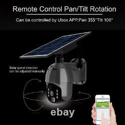 Solar Battery Powered Wifi Outdoor Wireless Home Security Camera System 4MP PTZ