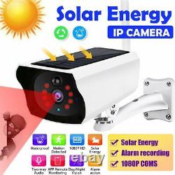 Solar Battery Powered Wireless Camera Wifi Outdoor Pan/Tilt Home Security System