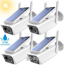 Solar Battery Powered Wireless Home Security Camera System Wifi HD Night Vision