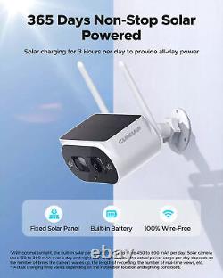 Solar Battery Powered Wireless Outdoor Home Security Camera System WiFi IP Cams