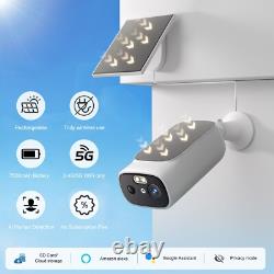 Solar Battery Powered Wireless Security Camera System Outdoor WiFi IP Home