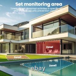 Solar Battery Powered Wireless Security Camera System Outdoor WiFi IP Home