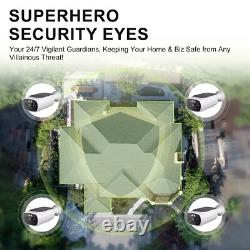 Solar Battery Powered Wireless Security Camera System Outdoor WiFi IP Home